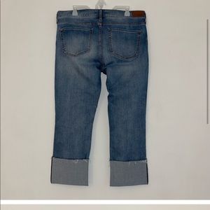 Express Cuffed Ankle Jeans Medium Wash Size 14